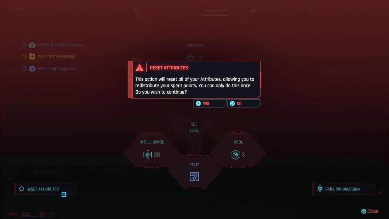 Cyberpunk 2077: Reset atrybutów 2.0 Jedna szansa, jak ją wykorzystać?